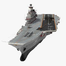 Admiral Kuznetsov Aircraft Carrier Rigged 3D
